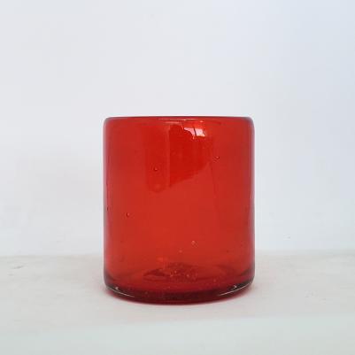 Solid Ruby Red 9 oz Short Tumblers (set of 6)